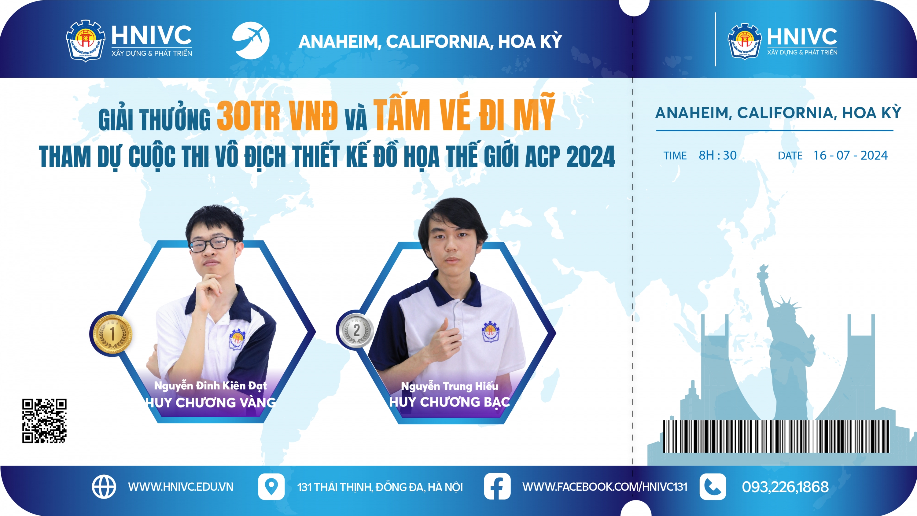 Sinh Viên Trường Cao Đẳng Nghề Công Nghiệp Hà Nội Đạt Giải Nhất Quốc Gia cuộc thi Vô địch TKĐH (ACPWC)