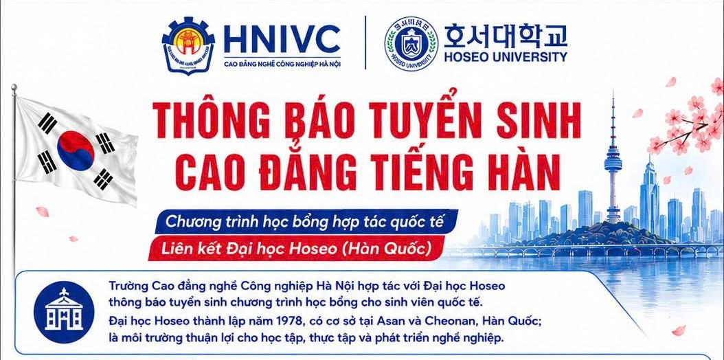 🎓 Chương trình Tuyển sinh Cao đẳng Tiếng Hàn Quốc 🇰🇷